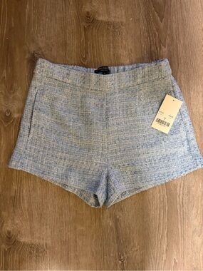 NWT Central Park West powder blue tweed shorts